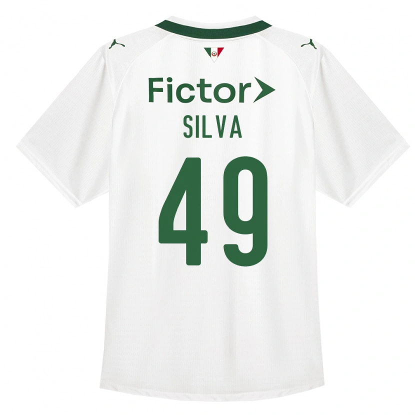 Danxen Bambino Maglia Gabriel Silva #49 Verde Bianco Kit Gara Away 2026/27 Maglietta