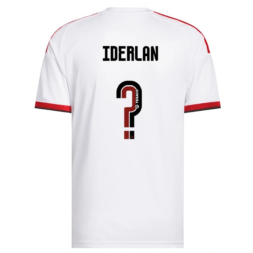 Danxen Bambino Maglia Iderlan Dos Santos Lopes Ferreira #0 Bianco Rosso Nero Kit Gara Away 2026/27 Maglietta