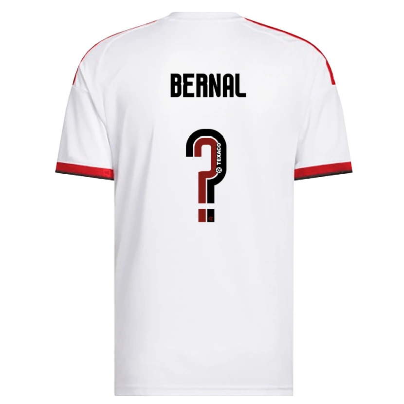 Danxen Bambino Maglia Scarlett Bernal #0 Bianco Rosso Nero Kit Gara Away 2026/27 Maglietta