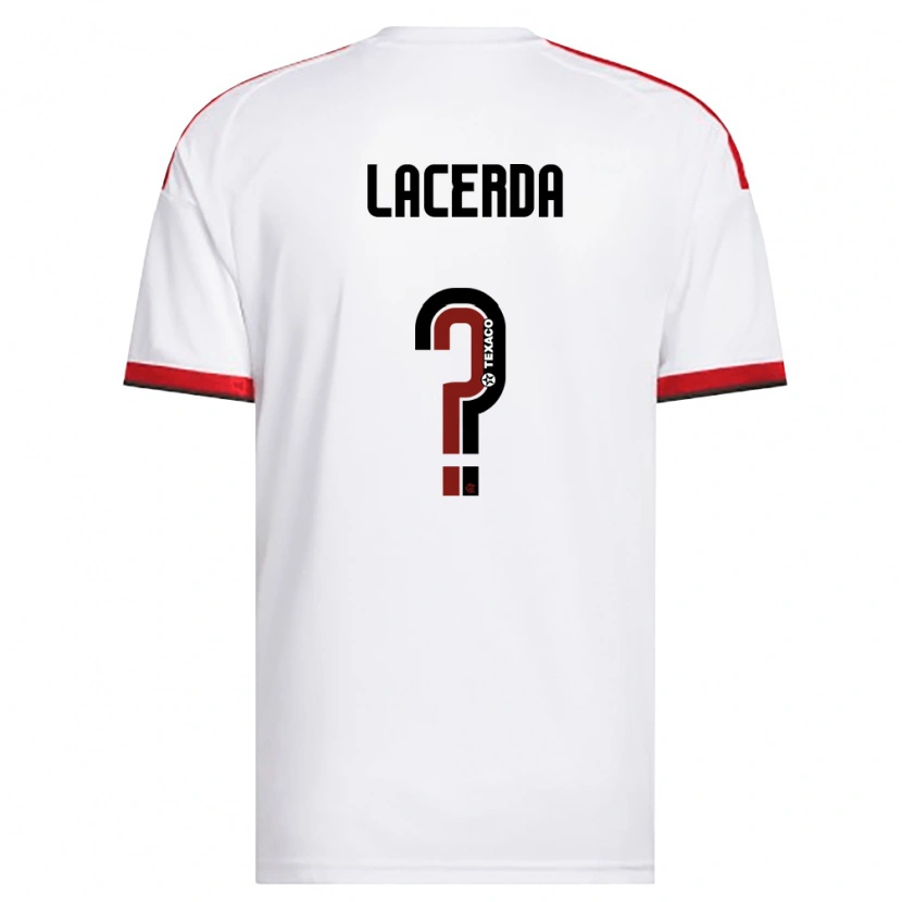 Danxen Bambino Maglia Thalita Lacerda #0 Bianco Rosso Nero Kit Gara Away 2026/27 Maglietta