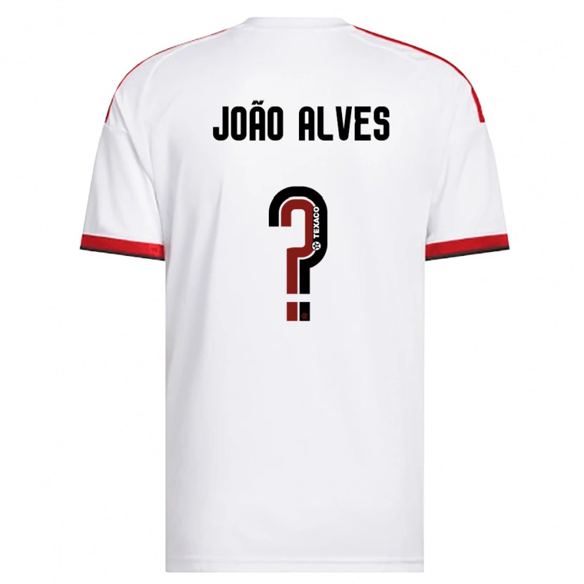 Danxen Bambino Maglia João Alves #0 Bianco Rosso Nero Kit Gara Away 2026/27 Maglietta