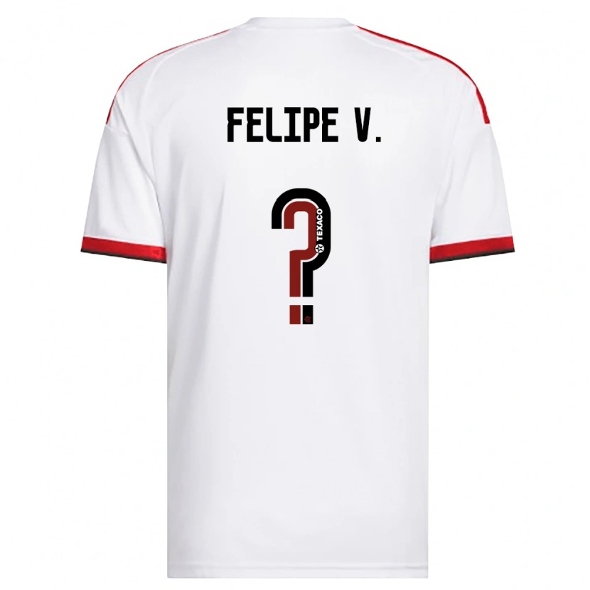 Danxen Bambino Maglia Felipe Vieira #0 Bianco Rosso Nero Kit Gara Away 2026/27 Maglietta
