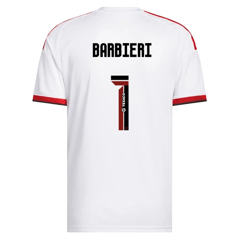 Danxen Bambino Maglia Gabi Barbieri #1 Bianco Rosso Nero Kit Gara Away 2026/27 Maglietta