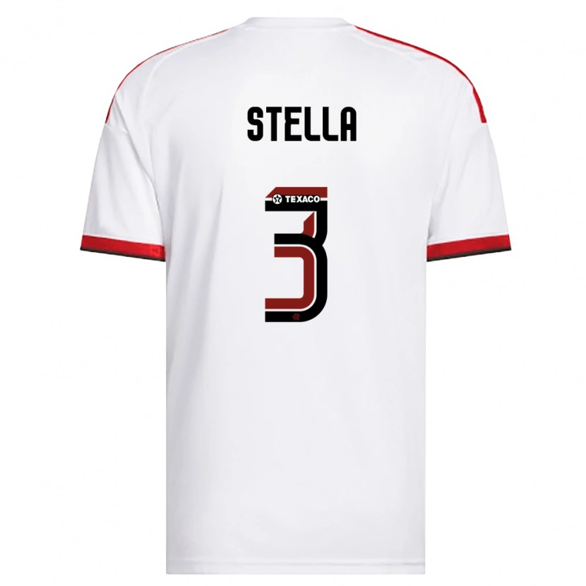 Danxen Bambino Maglia Stella #3 Bianco Rosso Nero Kit Gara Away 2026/27 Maglietta