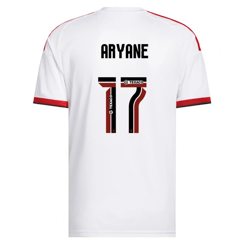 Danxen Bambino Maglia Aryane #17 Bianco Rosso Nero Kit Gara Away 2026/27 Maglietta
