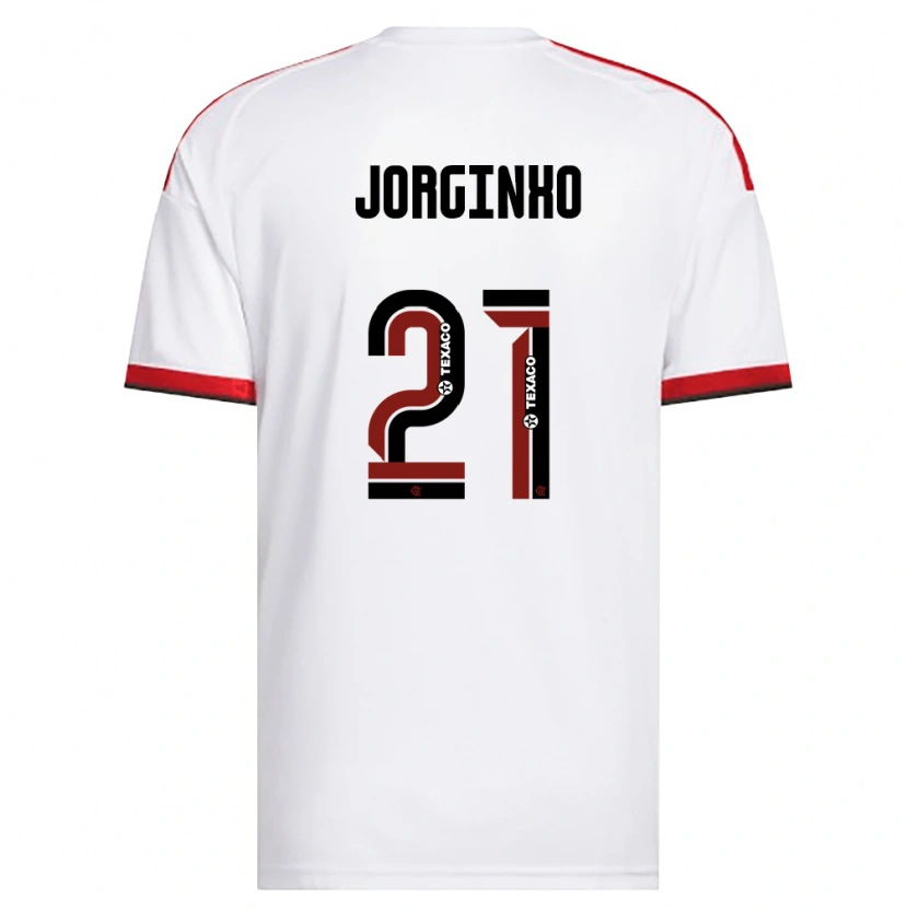 Danxen Bambino Maglia Jorginho #21 Bianco Rosso Nero Kit Gara Away 2026/27 Maglietta