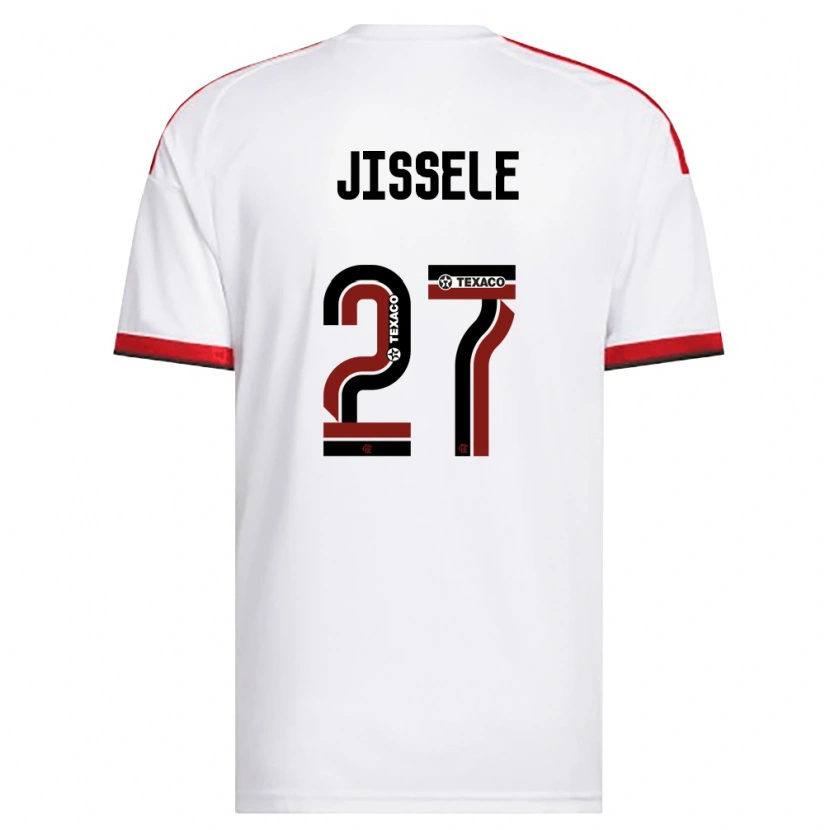 Danxen Bambino Maglia Jissele #27 Bianco Rosso Nero Kit Gara Away 2026/27 Maglietta