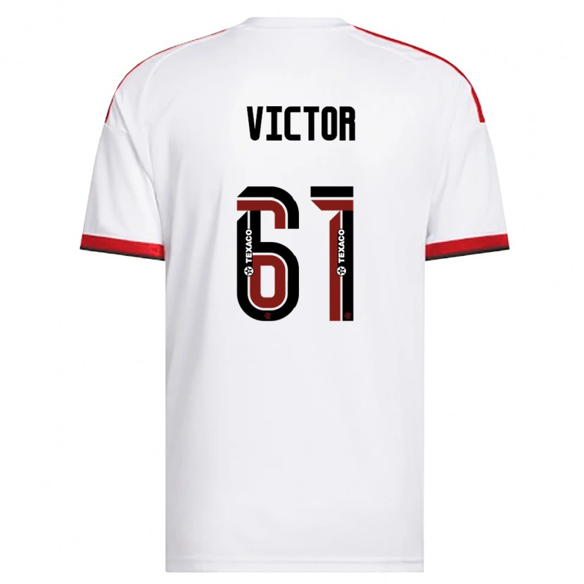 Danxen Bambino Maglia João Souza #61 Bianco Rosso Nero Kit Gara Away 2026/27 Maglietta