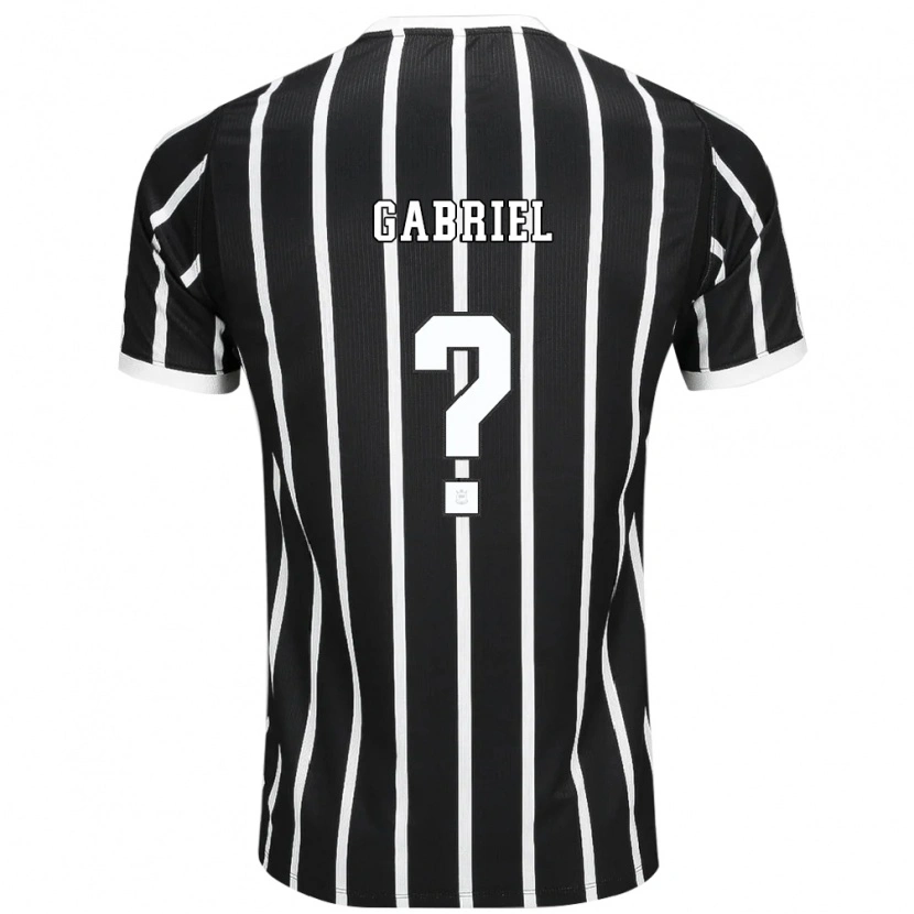 Danxen Bambino Maglia Gabriel #0 Nero Bianco Rosso Kit Gara Away 2026/27 Maglietta