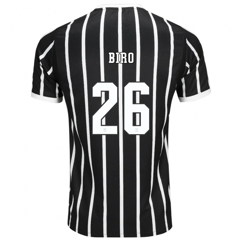 Danxen Bambino Maglia Biro #26 Nero Bianco Rosso Kit Gara Away 2026/27 Maglietta