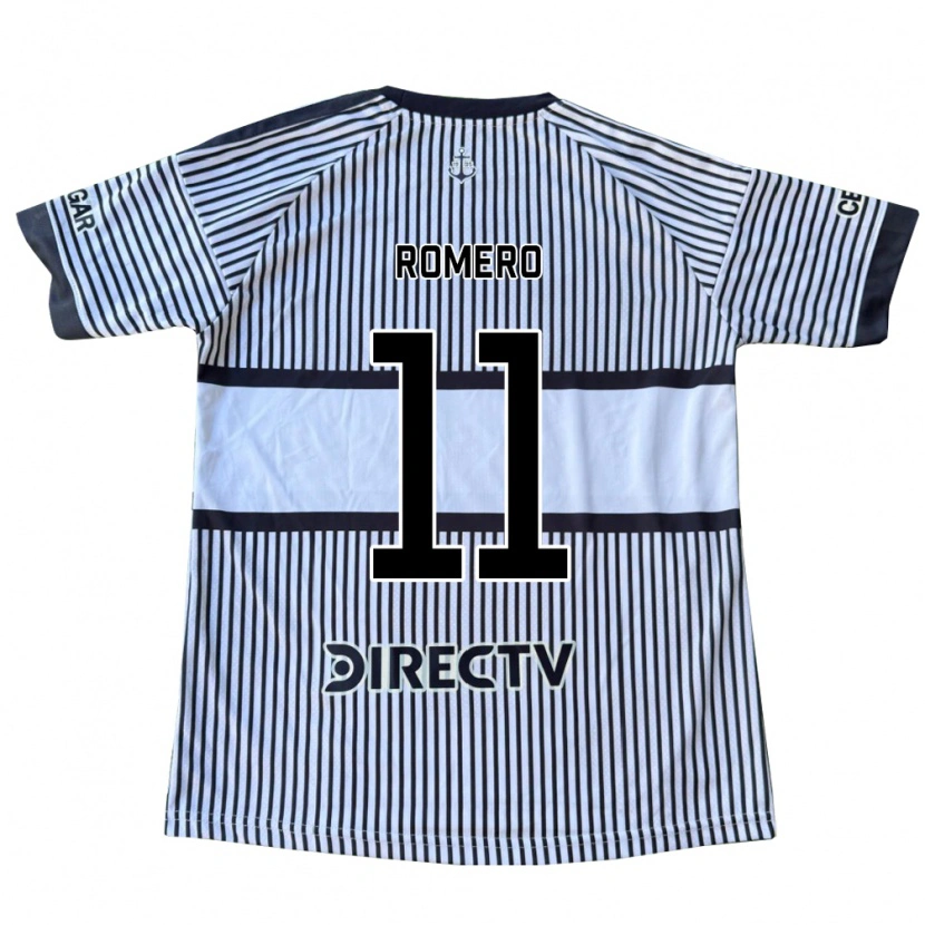 Danxen Bambino Maglia Ángel Romero #11 Bianco Giallo Nero Kit Gara Away 2026/27 Maglietta
