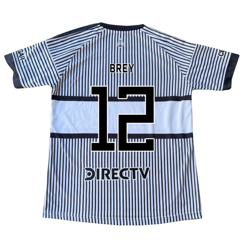 Danxen Bambino Maglia Leandro Brey #12 Bianco Giallo Nero Kit Gara Away 2026/27 Maglietta