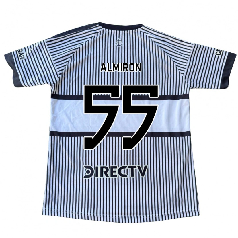 Danxen Bambino Maglia Ezequiel Almiron #55 Bianco Giallo Nero Kit Gara Away 2026/27 Maglietta