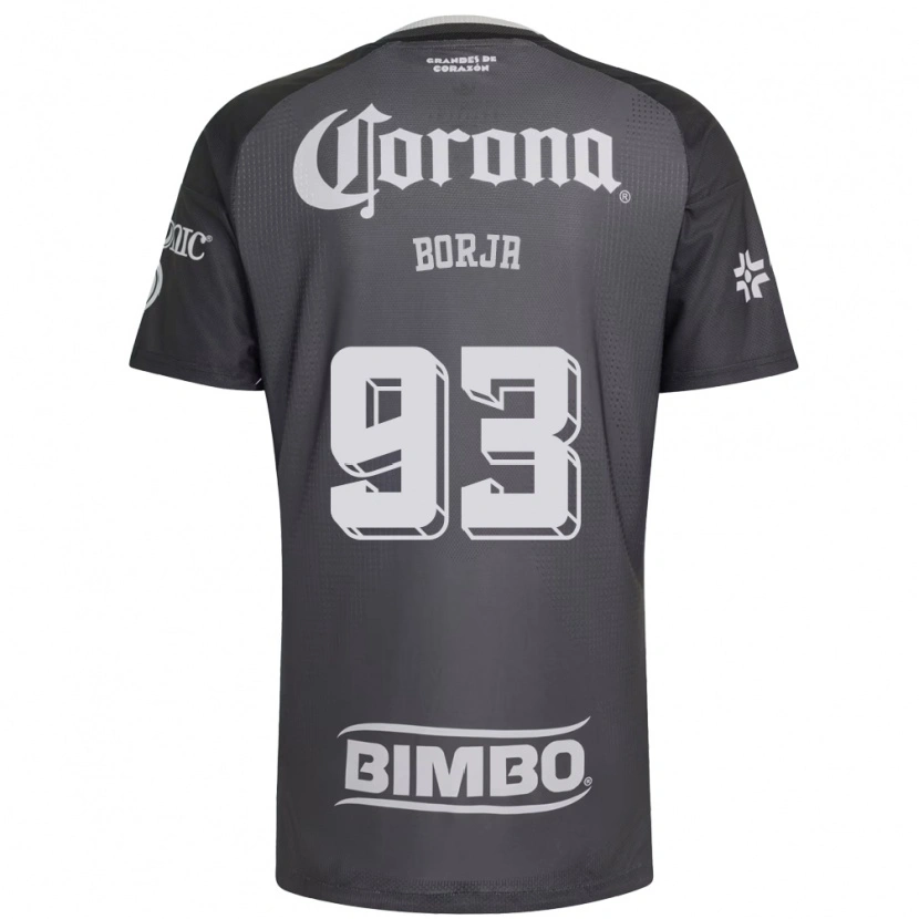 Danxen Bambino Maglia Miguel Borja #93 Grigio Bianco Nero Kit Gara Away 2026/27 Maglietta