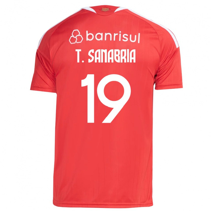 Danxen Bambino Maglia Antonio Sanabria #19 Rosso Bianco Kit Gara Home 2026/27 Maglietta