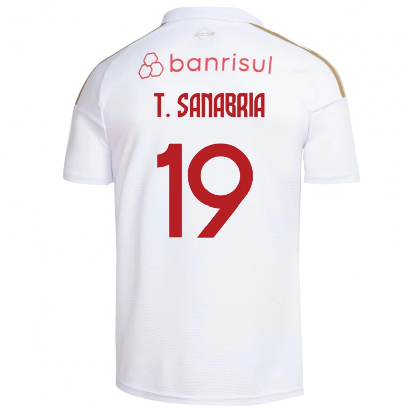 Danxen Bambino Maglia Antonio Sanabria #19 Bianco Rosso Kit Gara Away 2026/27 Maglietta
