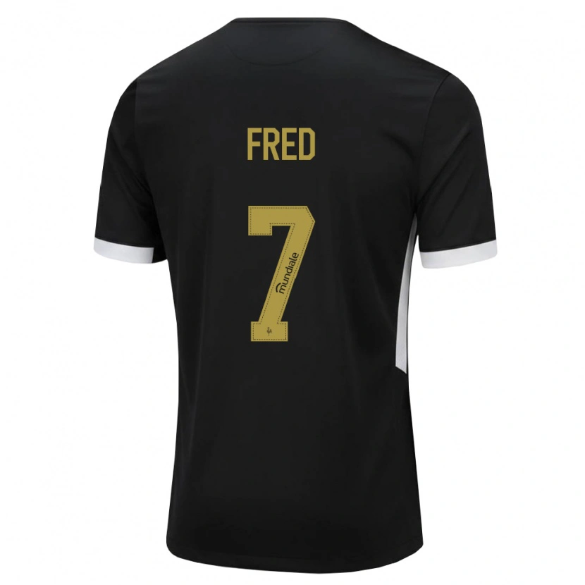 Danxen Bambino Maglia Frederico Rodrigues De Paula Santos #7 Nero Bianco Giallo Kit Gara Home 2026/27 Maglietta