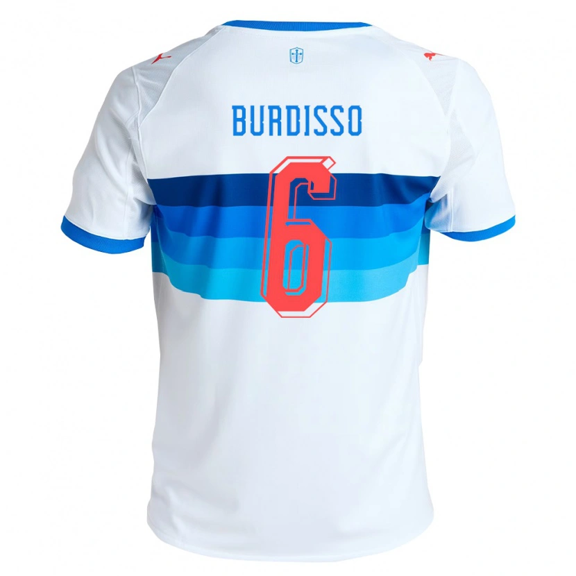 Danxen Uomo Maglia Guillermo Burdisso #6 Bianco Azzurro Kit Gara Home 2026/27 Maglietta