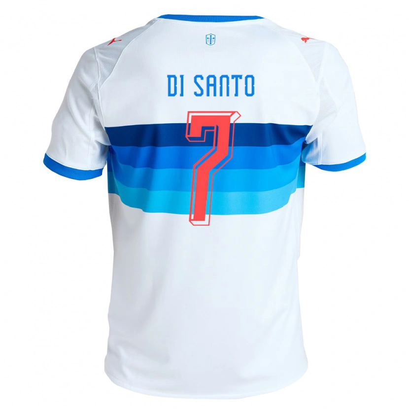 Danxen Uomo Maglia Franco Di Santo #7 Bianco Azzurro Kit Gara Home 2026/27 Maglietta