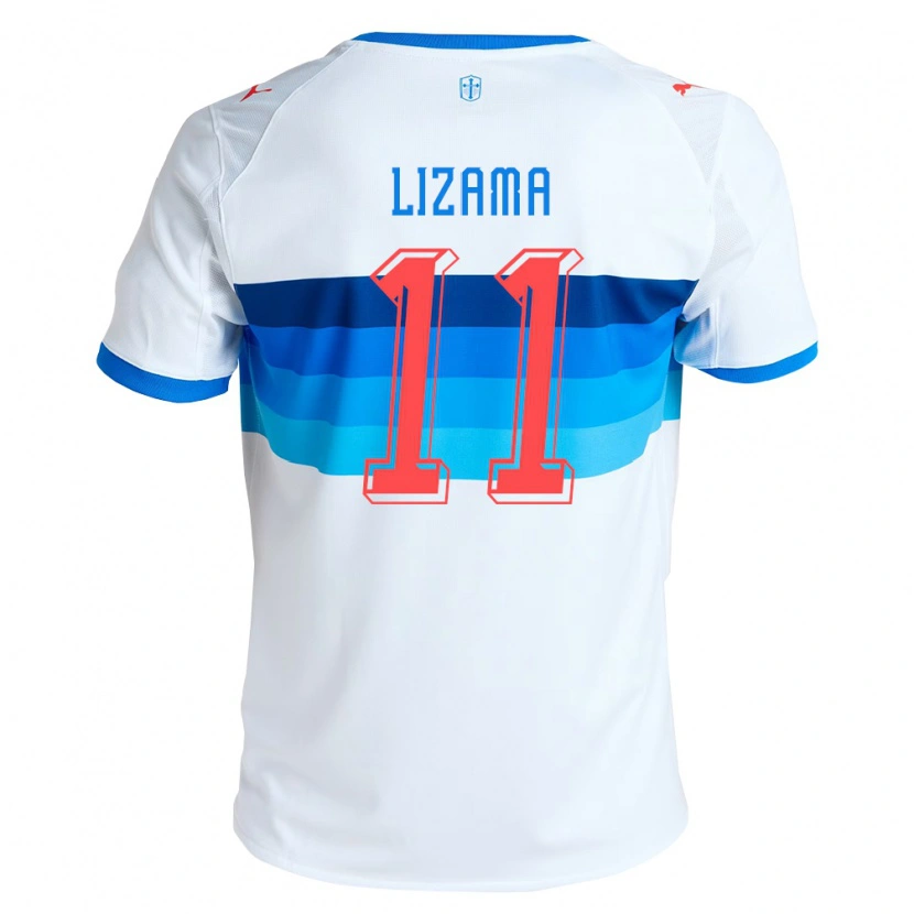 Danxen Uomo Maglia Bayron Lizama #11 Bianco Azzurro Kit Gara Home 2026/27 Maglietta