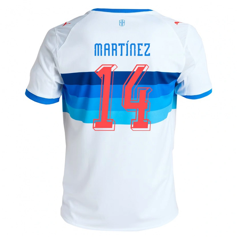 Danxen Uomo Maglia Jimmy Martínez #14 Bianco Azzurro Kit Gara Home 2026/27 Maglietta