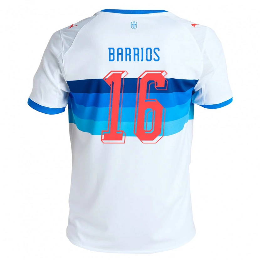 Danxen Uomo Maglia Martín Barrios #16 Bianco Azzurro Kit Gara Home 2026/27 Maglietta