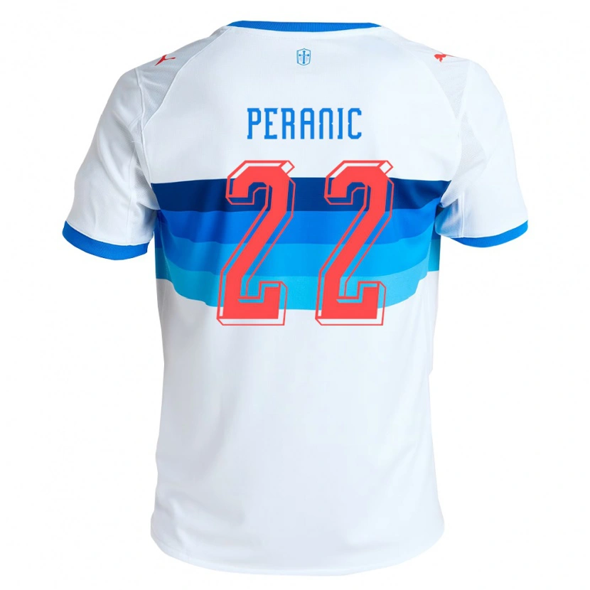 Danxen Uomo Maglia Nicolás Peranic #22 Bianco Azzurro Kit Gara Home 2026/27 Maglietta