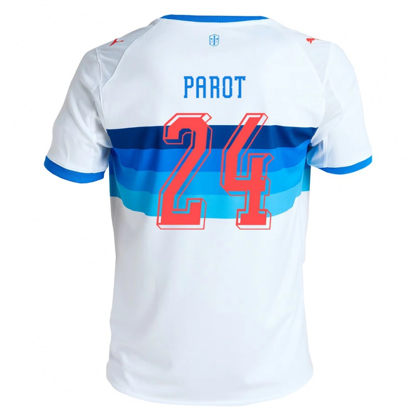 Danxen Uomo Maglia Alfonso Parot #24 Bianco Azzurro Kit Gara Home 2026/27 Maglietta