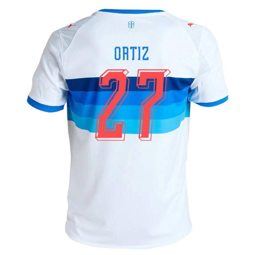 Danxen Uomo Maglia Jorge Ortiz #27 Bianco Azzurro Kit Gara Home 2026/27 Maglietta