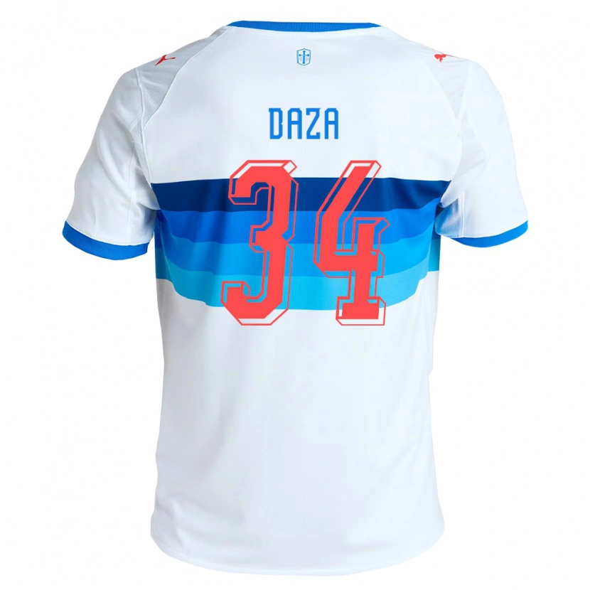 Danxen Uomo Maglia Francisco Daza #34 Bianco Azzurro Kit Gara Home 2026/27 Maglietta