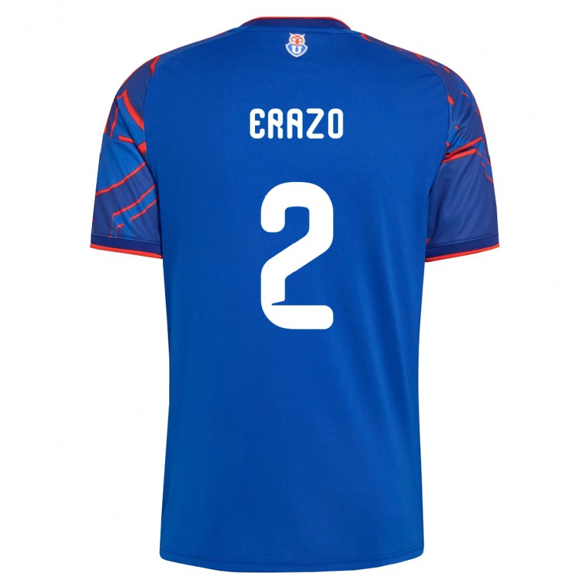 Danxen Uomo Maglia Dylan Erazo #2 Blu Reale Rosso Kit Gara Home 2026/27 Maglietta