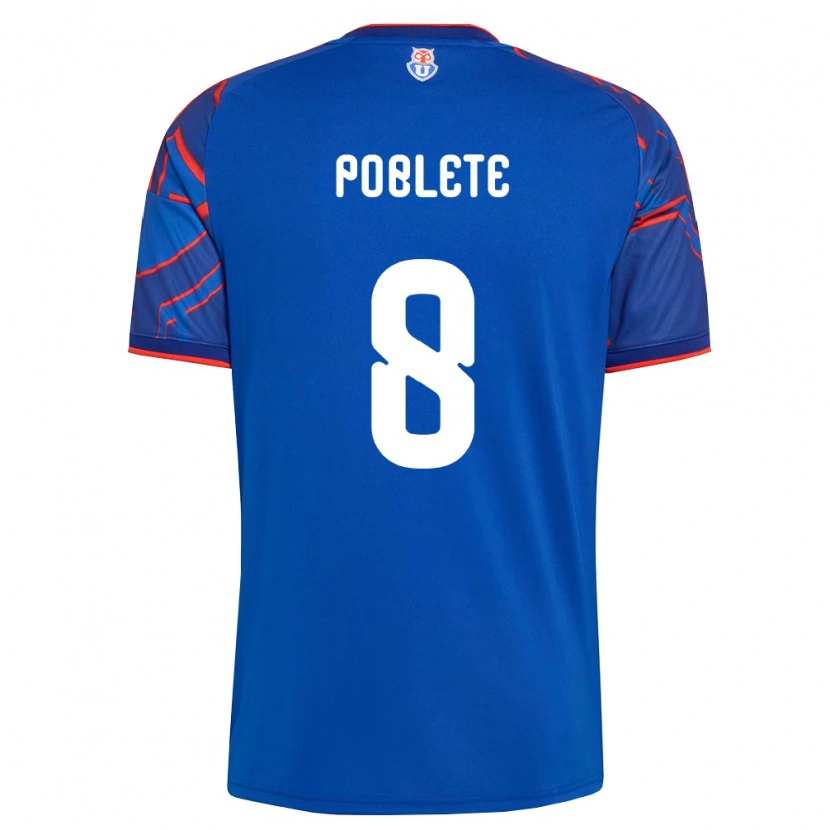 Danxen Uomo Maglia Israel Poblete #8 Blu Reale Rosso Kit Gara Home 2026/27 Maglietta