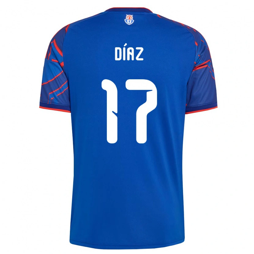 Danxen Uomo Maglia Benjamín Díaz #17 Blu Reale Rosso Kit Gara Home 2026/27 Maglietta