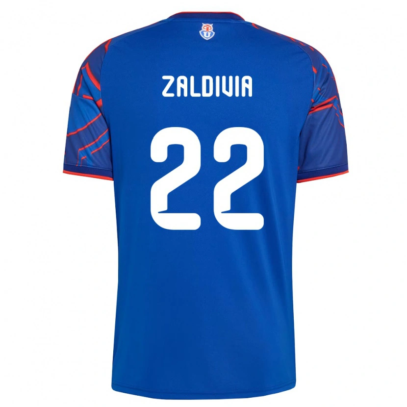 Danxen Uomo Maglia Matías Zaldivia #22 Blu Reale Rosso Kit Gara Home 2026/27 Maglietta