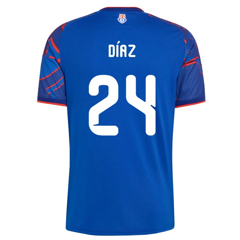 Danxen Uomo Maglia Antonio Díaz #24 Blu Reale Rosso Kit Gara Home 2026/27 Maglietta