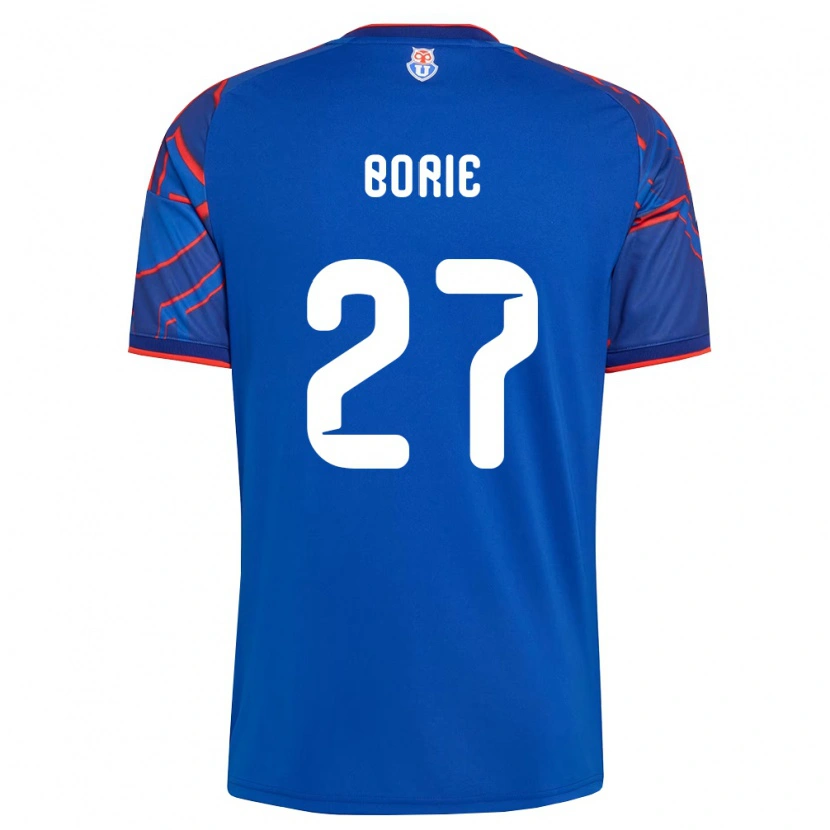 Danxen Uomo Maglia Emilie Borie #27 Blu Reale Rosso Kit Gara Home 2026/27 Maglietta