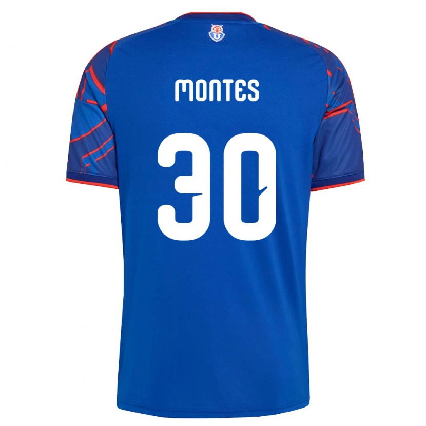 Danxen Uomo Maglia Gonzalo Montes #30 Blu Reale Rosso Kit Gara Home 2026/27 Maglietta