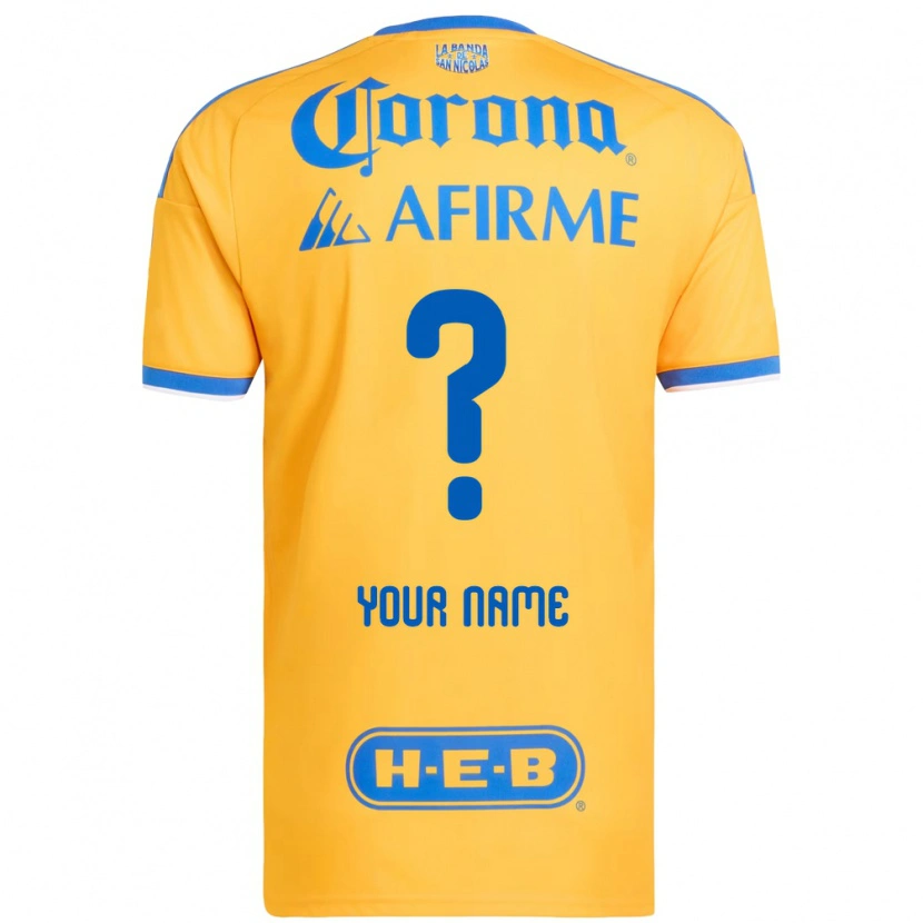 Danxen Uomo Maglia Il Tuo Nome #0 Giallo Blu Kit Gara Home 2026/27 Maglietta