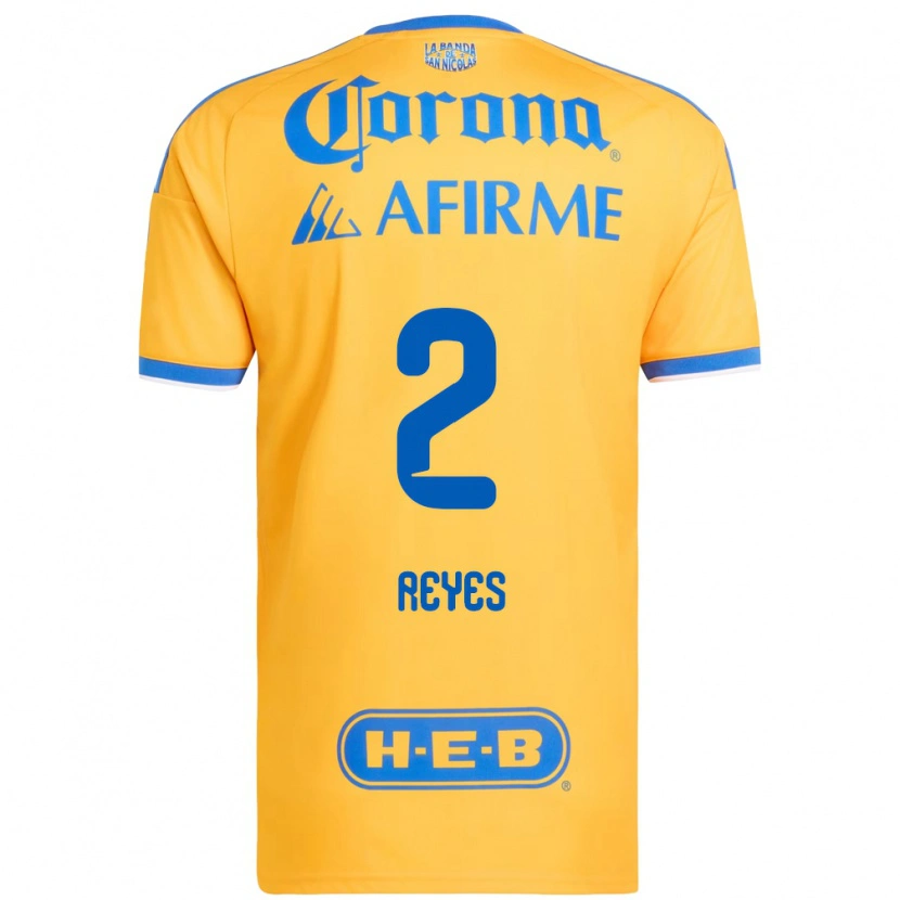 Danxen Uomo Maglia Francisco Reyes #2 Giallo Blu Kit Gara Home 2026/27 Maglietta