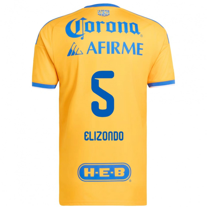 Danxen Uomo Maglia Fernanda Elizondo #5 Giallo Blu Kit Gara Home 2026/27 Maglietta