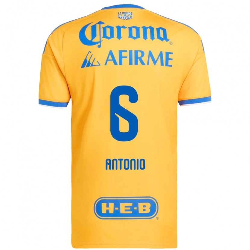 Danxen Uomo Maglia Nancy Antonio #6 Giallo Blu Kit Gara Home 2026/27 Maglietta