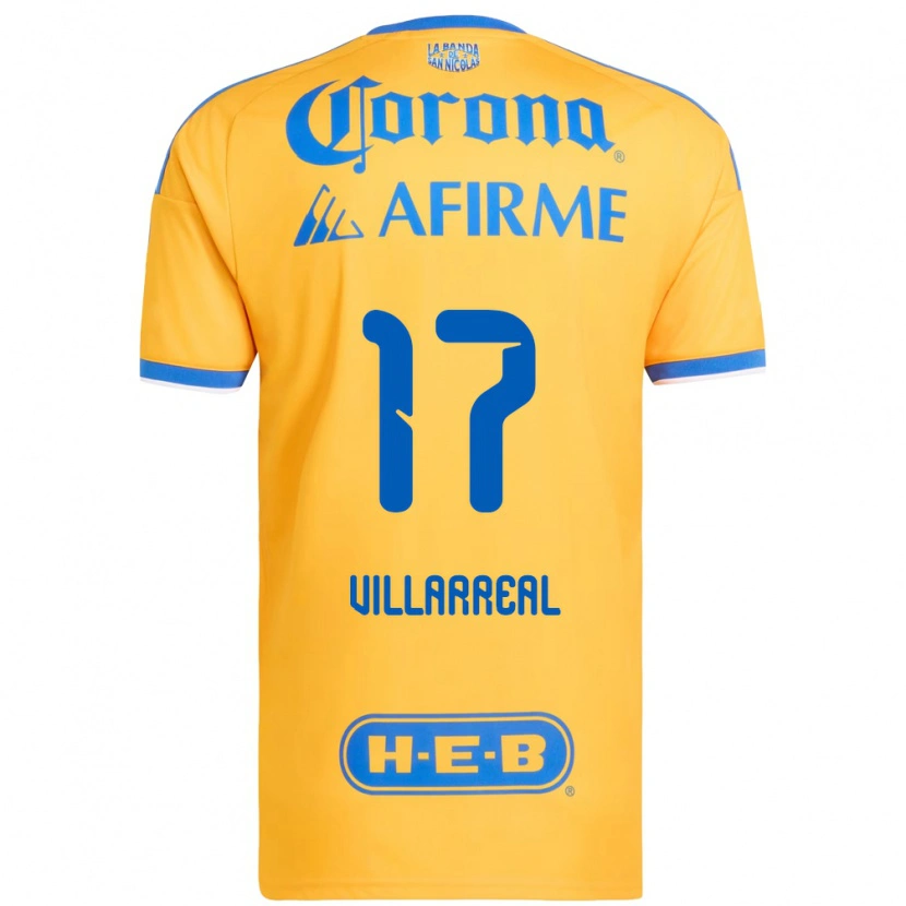 Danxen Uomo Maglia Natalia Villarreal #17 Giallo Blu Kit Gara Home 2026/27 Maglietta