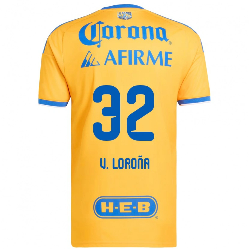 Danxen Uomo Maglia Vladímir Loroña #32 Giallo Blu Kit Gara Home 2026/27 Maglietta