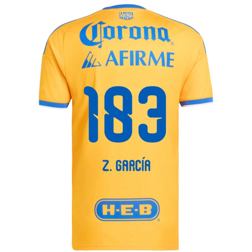 Danxen Uomo Maglia Zahir García #183 Giallo Blu Kit Gara Home 2026/27 Maglietta