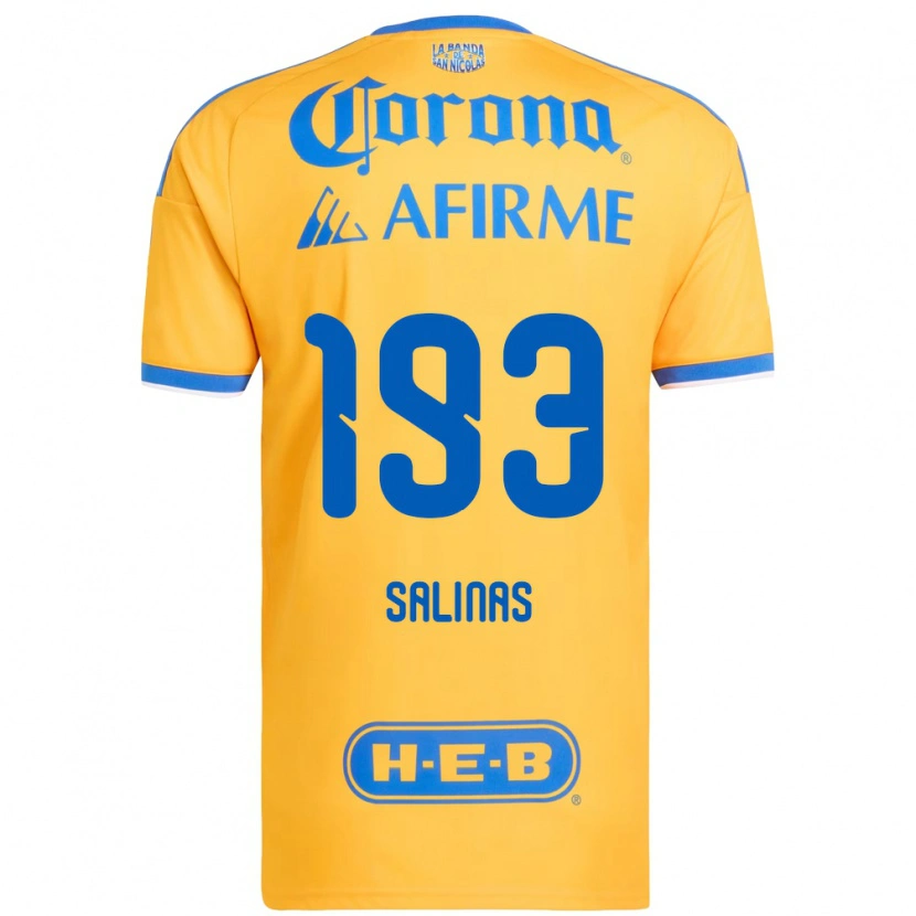 Danxen Uomo Maglia Marcelo Salinas #193 Giallo Blu Kit Gara Home 2026/27 Maglietta