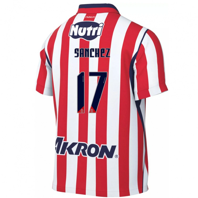 Danxen Uomo Maglia Jesús Sánchez #17 Rosso Bianco Kit Gara Home 2026/27 Maglietta