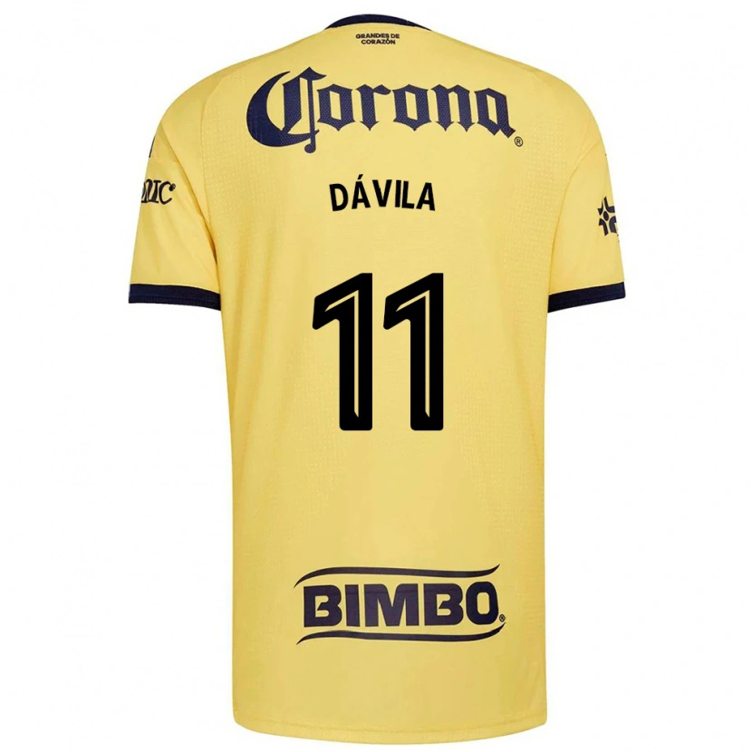 Danxen Uomo Maglia Víctor Dávila #11 Giallo Rosso Nero Kit Gara Home 2026/27 Maglietta