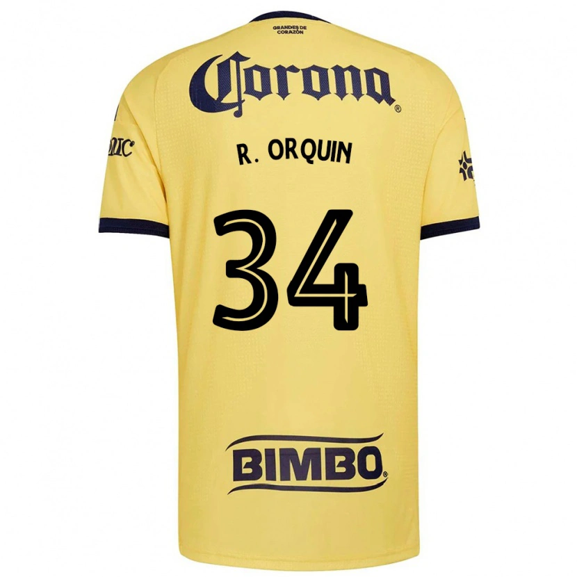 Danxen Uomo Maglia Ralph Orquin #34 Giallo Rosso Nero Kit Gara Home 2026/27 Maglietta