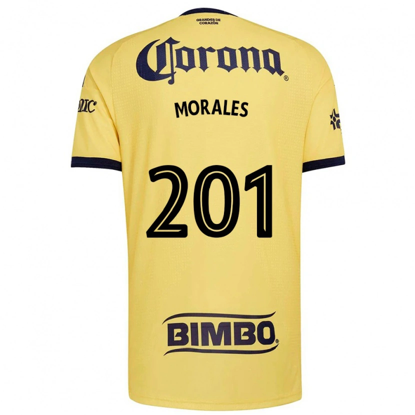 Danxen Uomo Maglia Ángel Morales #201 Giallo Rosso Nero Kit Gara Home 2026/27 Maglietta