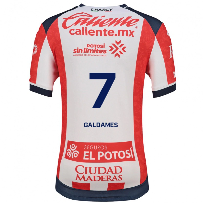 Danxen Uomo Maglia Benjamín Galdames #7 Rosso Bianco Nero Kit Gara Home 2026/27 Maglietta